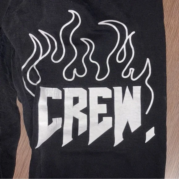 📌SOLD📌 Kill Crew | Black & White Heavyweight Lux Flame Sweatpants - Picture 3 of 9